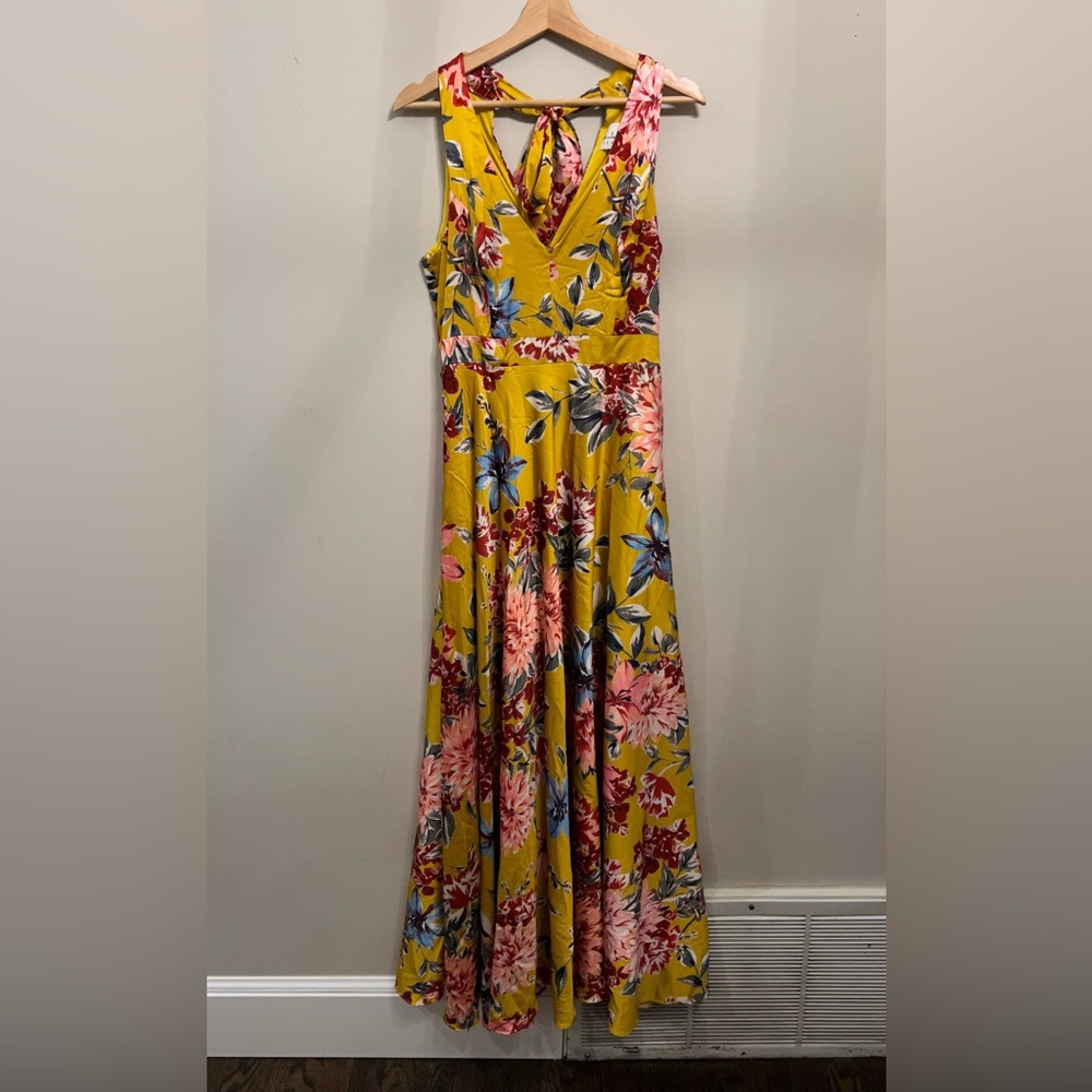 Nicole Miller, floral floor length dress, size 4